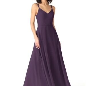 Azazie - Janine Dress - Size 6 - Plum